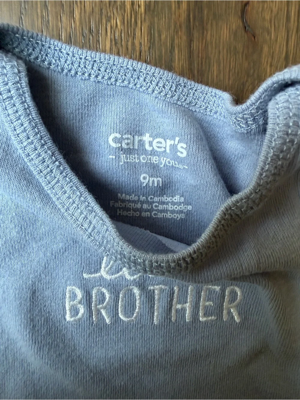 Carter's Blue & Navy 'Little Brother' 3-Pack Baby Bodysuits